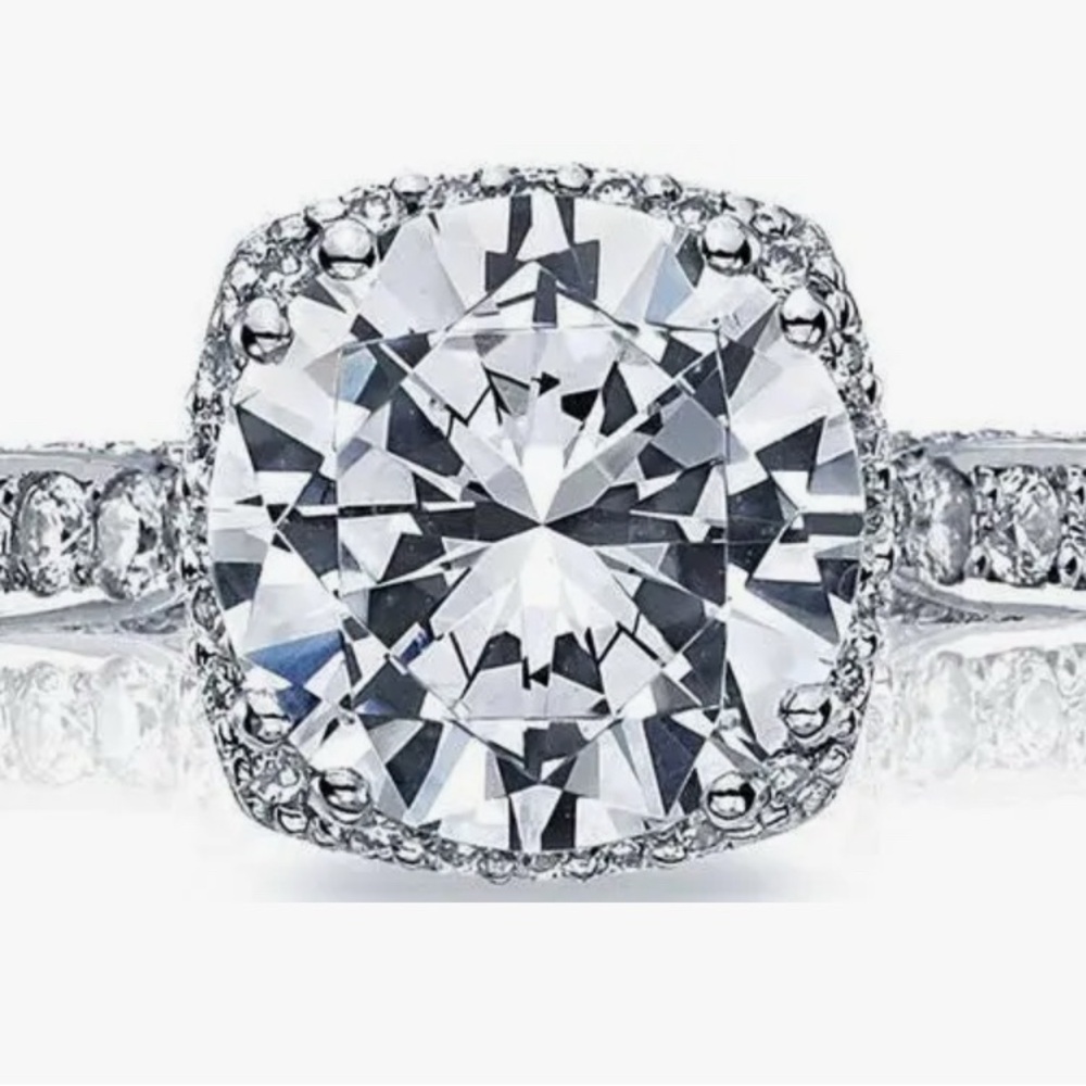 Tacori 18 kYellow gold Engagement Ring with Diamonds and bloom in platinum - Picture 5 of 5